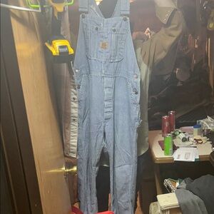 Wrangler Big Ben Men's Blue Striped Overalls